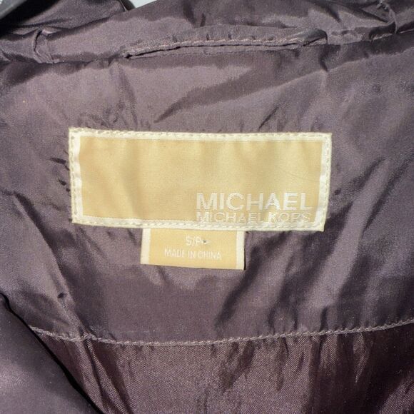 Michael Kors Women's Size Small Down Filled Quilted Puffer Winter Jacket Hooded - Picture 3 of 8